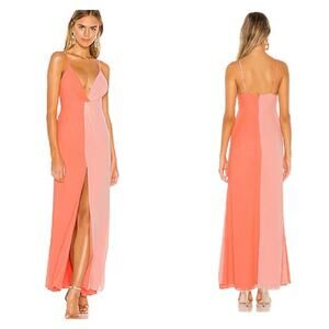 MAJORELLE Dailey Slit Front Gown S Orange